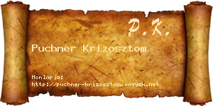 Puchner Krizosztom névjegykártya